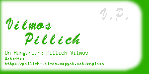 vilmos pillich business card